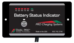 Dual Pro 1 bank battery status indicator