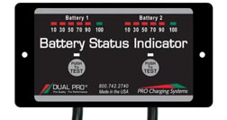 Dual Pro 2 bank battery status indicator