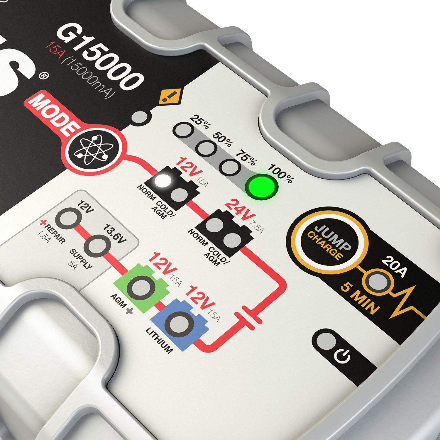 NOCO Genius G15000UK 12V/24V 15A Pro Series UltraSafe Battery Charger 